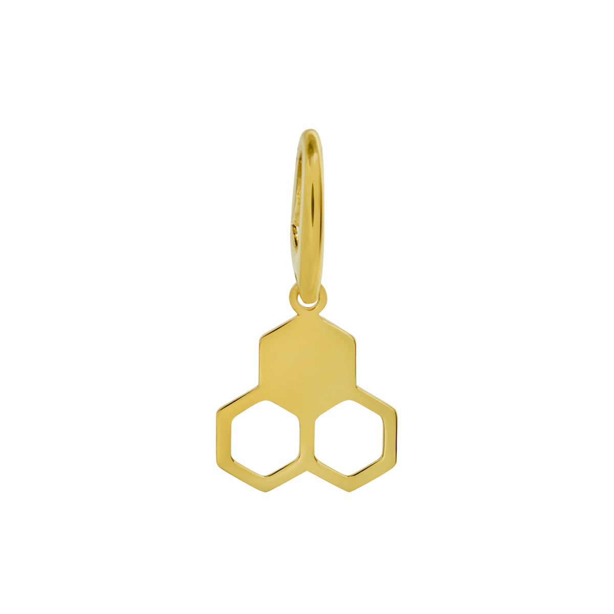 18ct HoneyComb Gold Pendant Charm