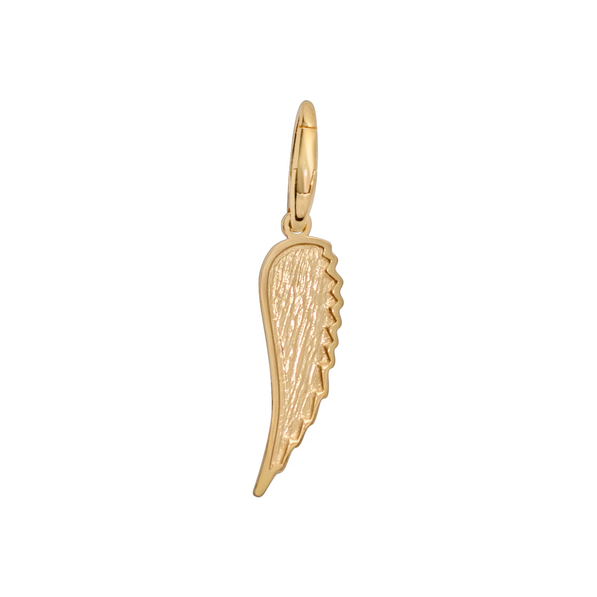 18ct Yellow Gold Angel Wing Pendant Charm