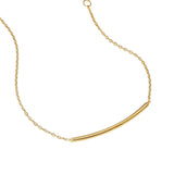 18ct Yellow Gold Curved T Bar Bracelet