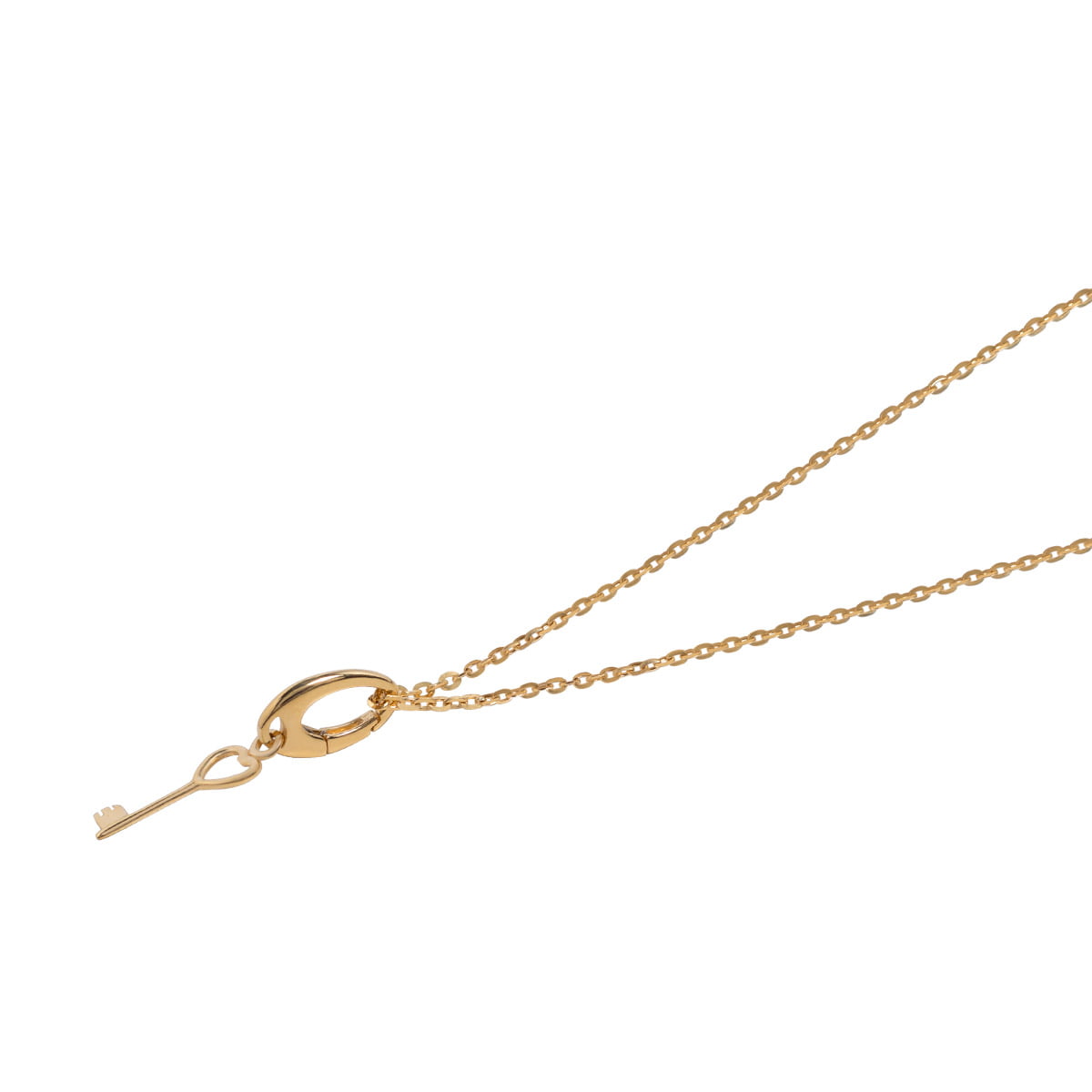 Yellow Gold Mini Love Heart Key Charm Pendant