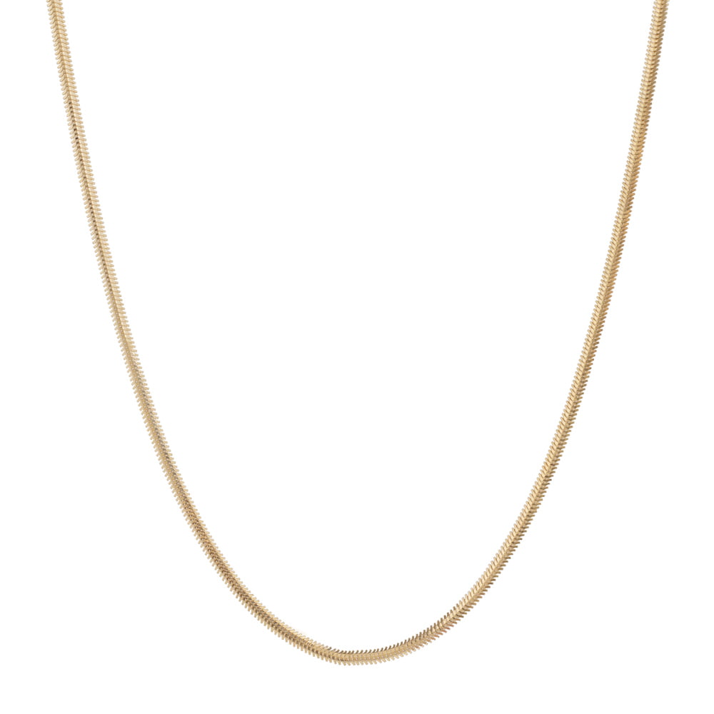 18ct Yellow Gold Flat Herringbone Necklace - Main Image