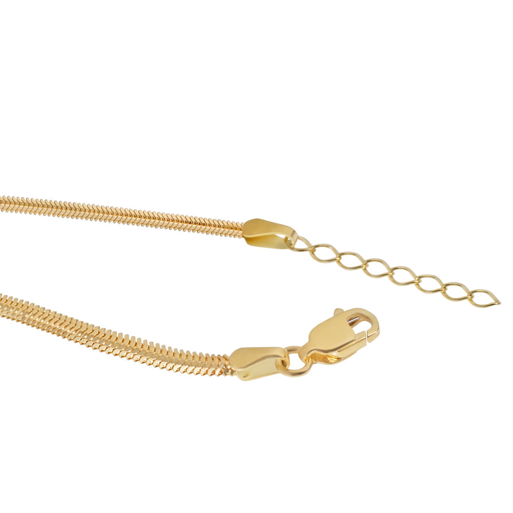 Yellow Herringbone 18ct Solid Gold Necklace Chain