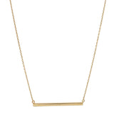 gold chain t bar necklace