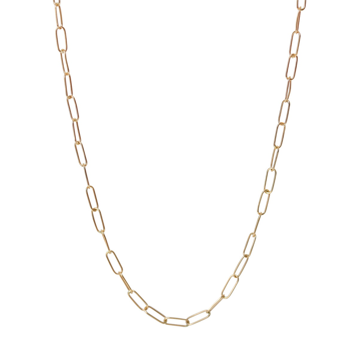 18ct Yellow Gold Paperclip Chain Necklace