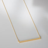 t bar chain necklace gold