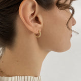18ct Solid Gold Rope Hoop Earrings