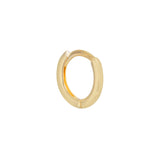 18ct Solid Gold 6mm Single Hoop Earrings