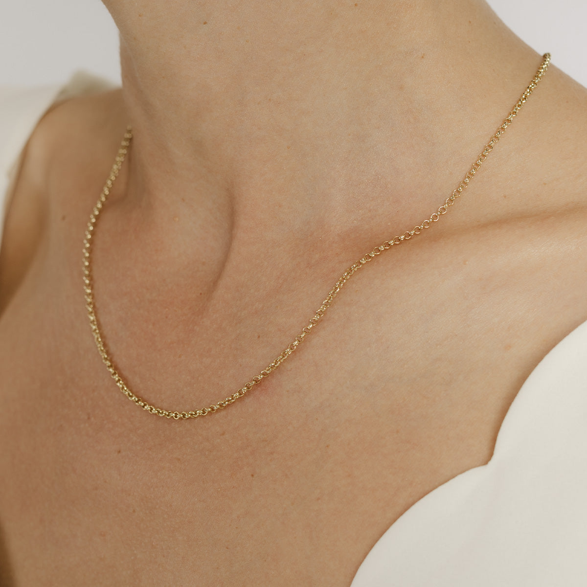 18ct Solid Gold Belcher Chain Necklace