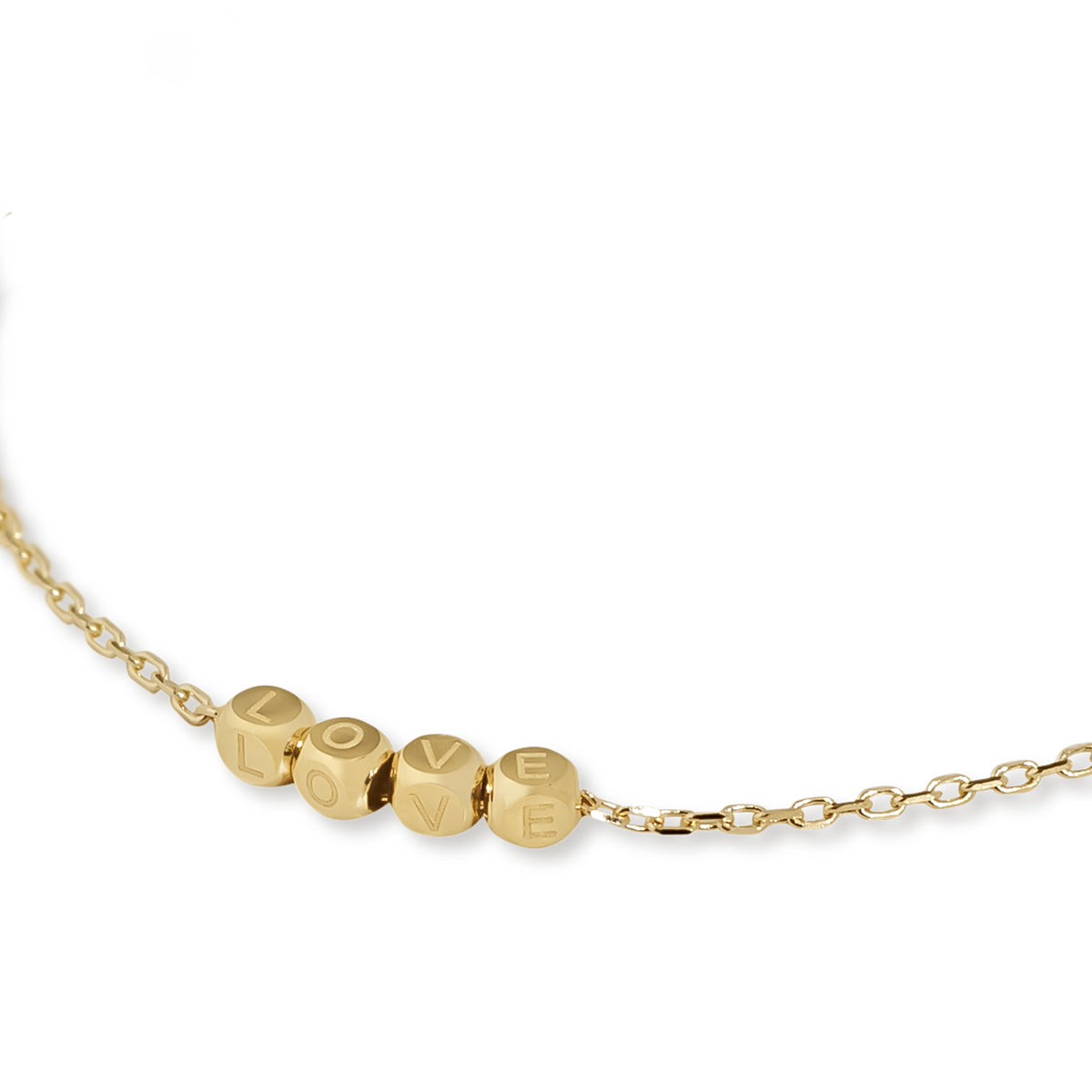 18ct Solid Gold Love Necklace