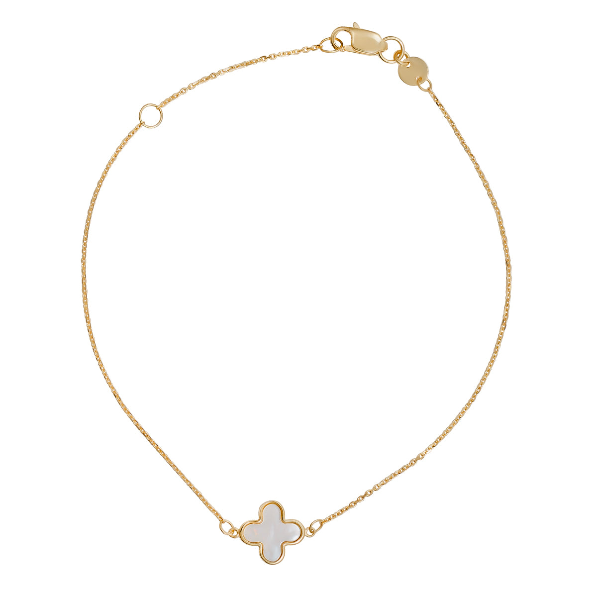 18ct Yellow Gold Luck & Pearl Bracelet