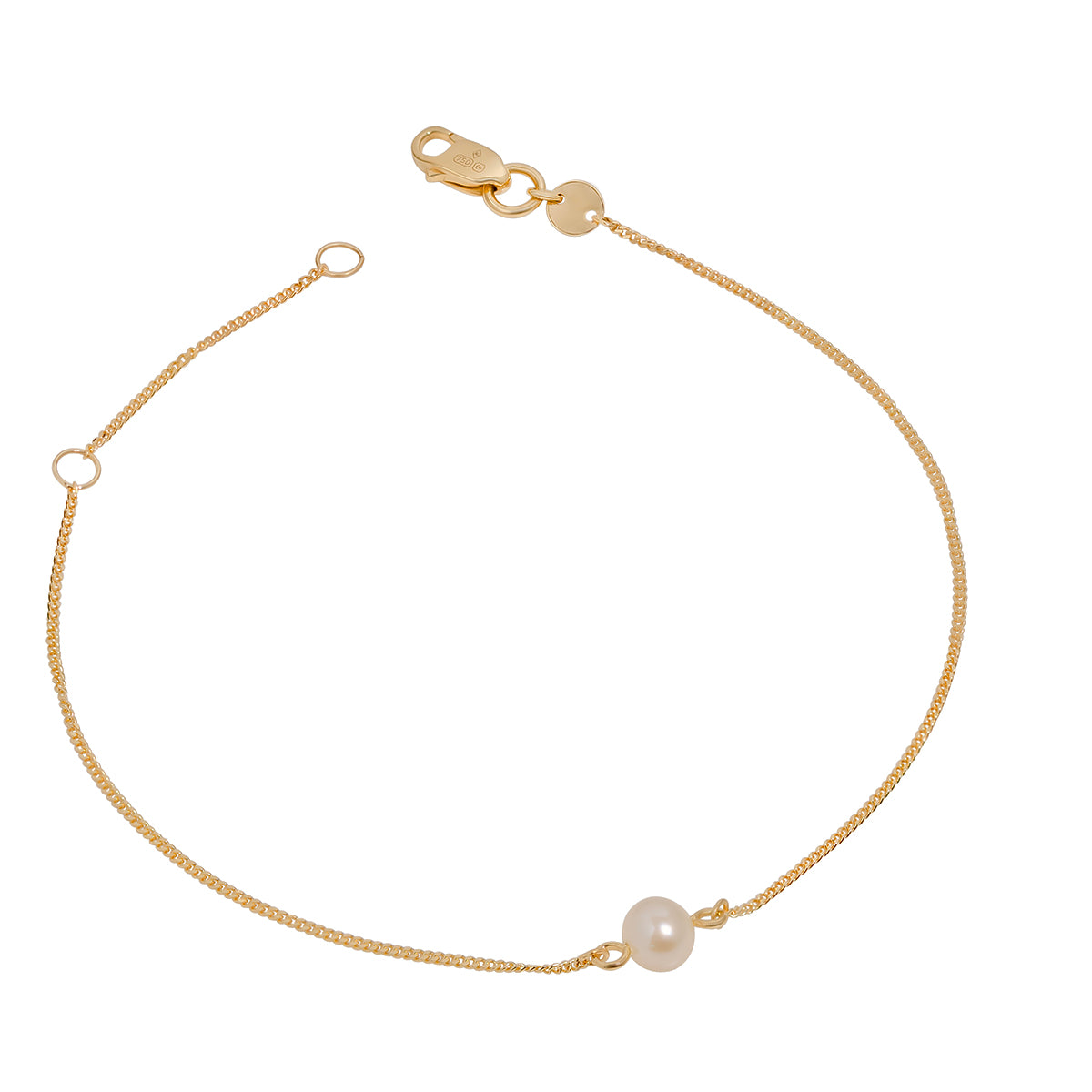 18ct Solid Gold Pearl Bracelet