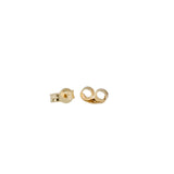 Yellow Gold Pearl Stud Earrings