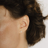 Yellow Gold Pearl Stud Earrings