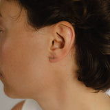 18ct Solid Gold Curved Bar Earrings
