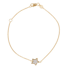 18ct Yellow Gold Star Chain Bracelet