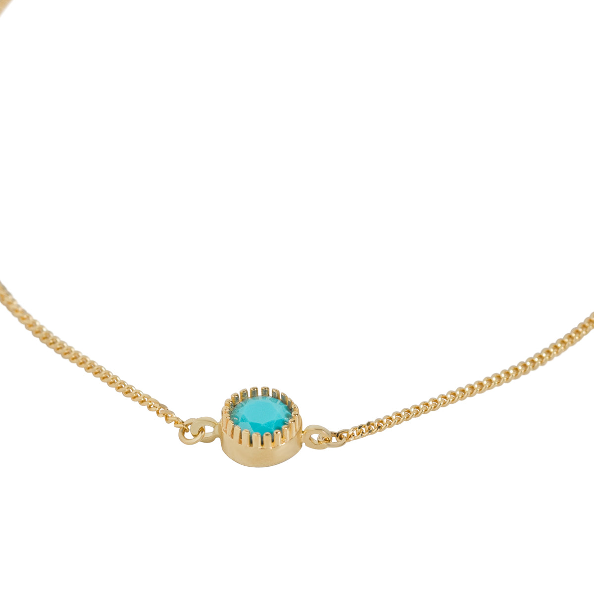 18ct Solid Gold Turquoise Gemstone Bracelet 