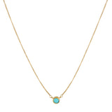 18ct Solid Gold Turquoise Gemstone Necklace