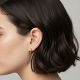 18ct Solid Yellow Gold 15mm Hoop Earrings
