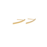 18ct Yellow Gold Long Bar Earrings