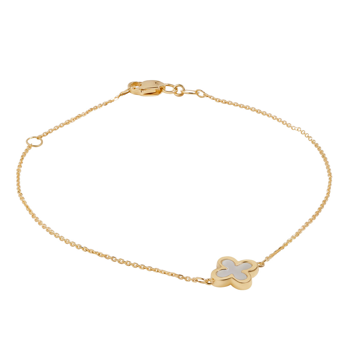 18ct Yellow Gold Luck & Pearl Bracelet