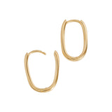 18ct Yellow Gold Medium Paperclip Hoop Earrings