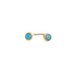 18ct Yellow Gold Turquoise Gemstone Stud Earrings
