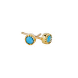 18ct Yellow Gold Turquoise Gemstone Stud Earrings