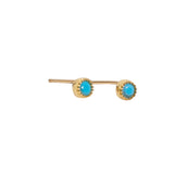 18ct Yellow Gold Turquoise Gemstone Stud Earrings
