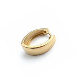 18ct Chunky Curved Gold Hoop Earrings
