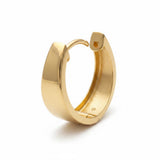 18ct Chunky Curved Gold Hoop Earrings