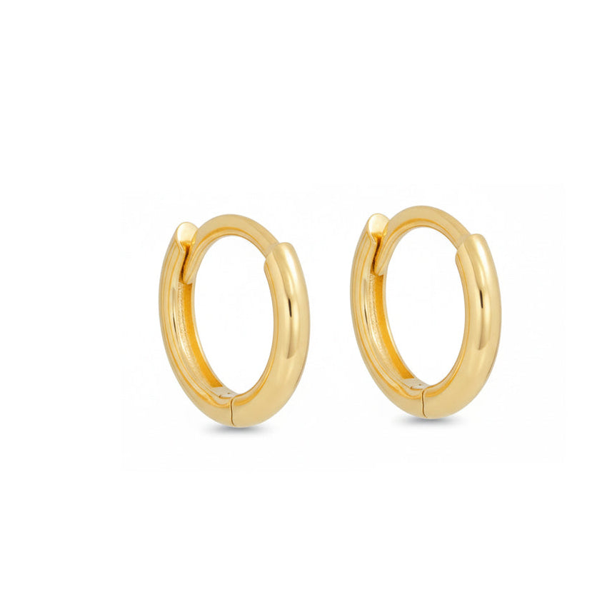 18ct Solid Gold 6mm Cartilage Hoop Earrings