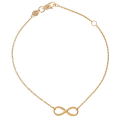 18ct Solid Gold Iconic Infinity Chain Bracelet