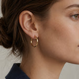 18ct Solid Gold Large Gold Hoop Earrings