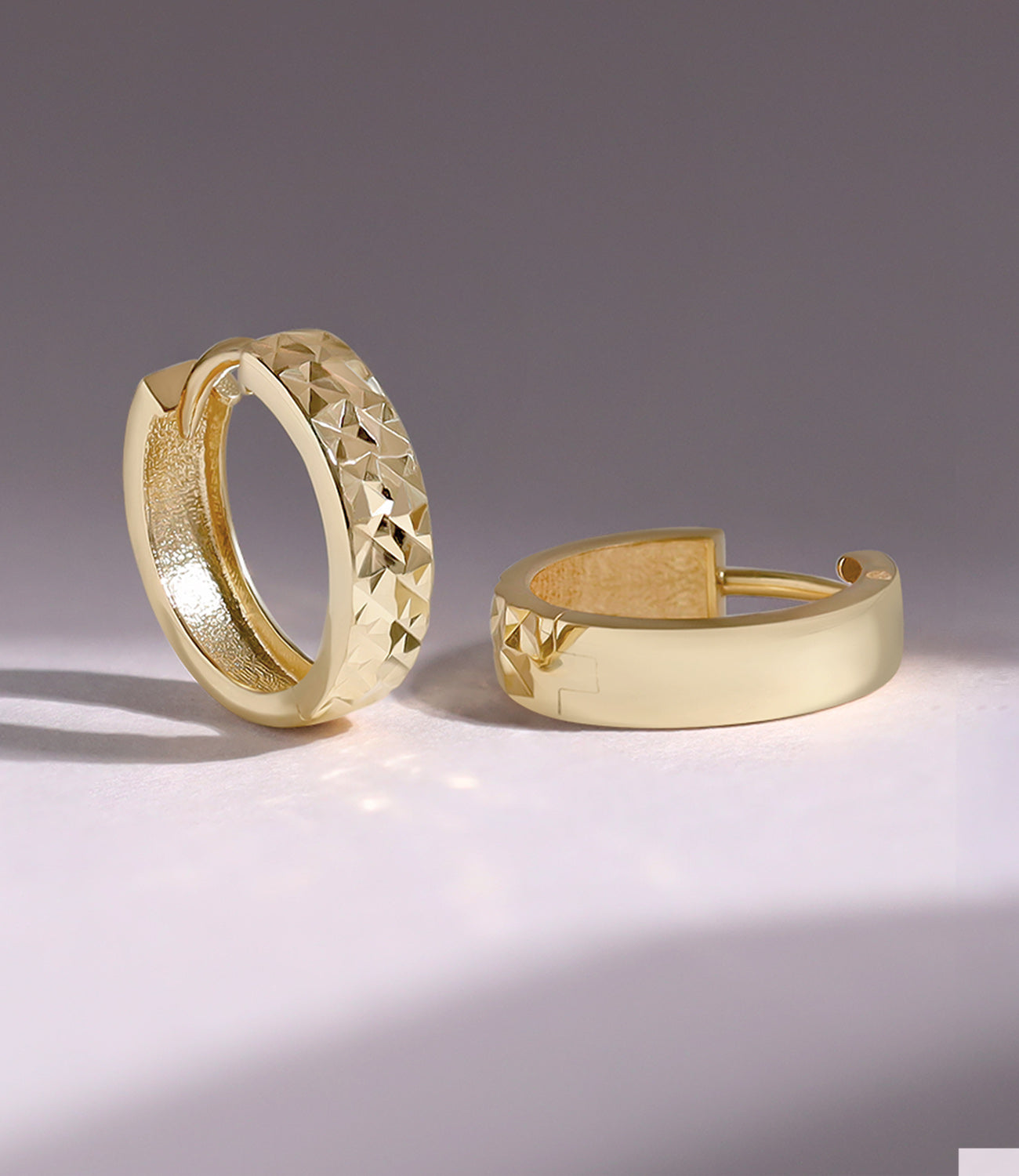 18ct Solid Gold Small 10mm Sleeper Earrings