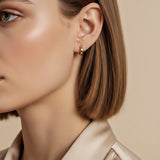 18ct Yellow Solid Gold 12mm Huggie Hoops earrings