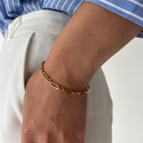 18ct Solid Yellow Gold Double Link Bracelet