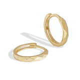 18ct Yellow Gold 12mm Helix Hoop Earrings
