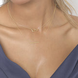 18ct Yellow Gold Double Heart Necklace