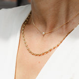 Yellow Gold Small Chain Link Necklace