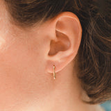 18ct Yellow Gold Medium Paperclip Hoop Earrings