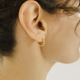 18ct Solid Gold Rope Hoop Earrings