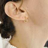 18ct Solid Gold Rope Hoop Earrings