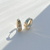18ct Chunky Curved Gold Hoop Earrings