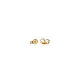 18ct Solid Gold Curved Bar Earrings