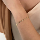 18ct Yellow Gold Flat Herringbone Bracelet