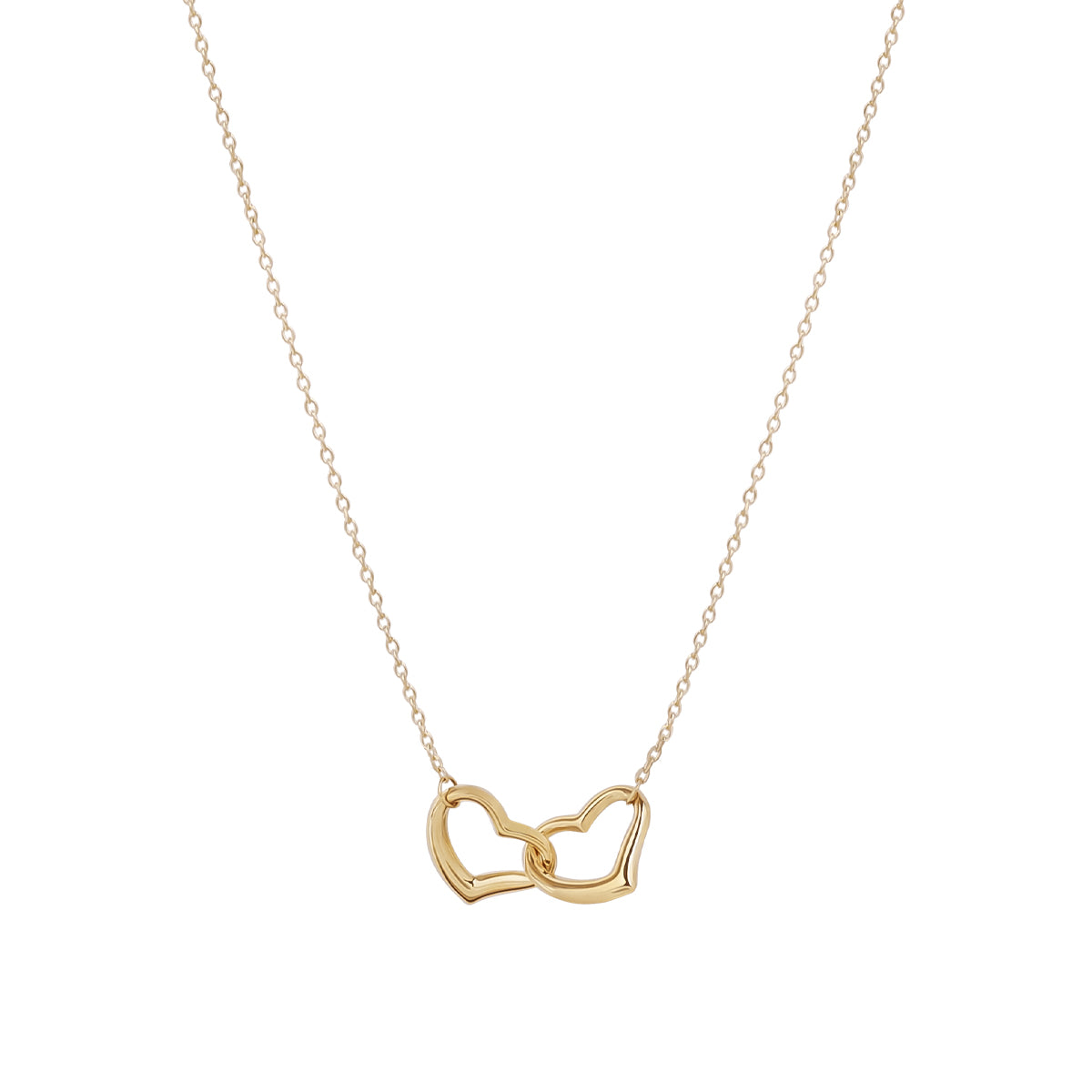 Interlocked Double Heart Necklace