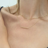 18ct Yellow Gold Paperclip Chain Necklace
