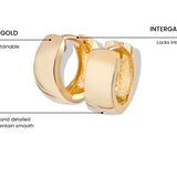 18ct Yellow Gold Small Huggie Hoop Earrings