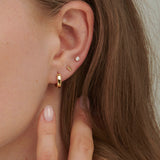 10mm yellow gold hoop earrings