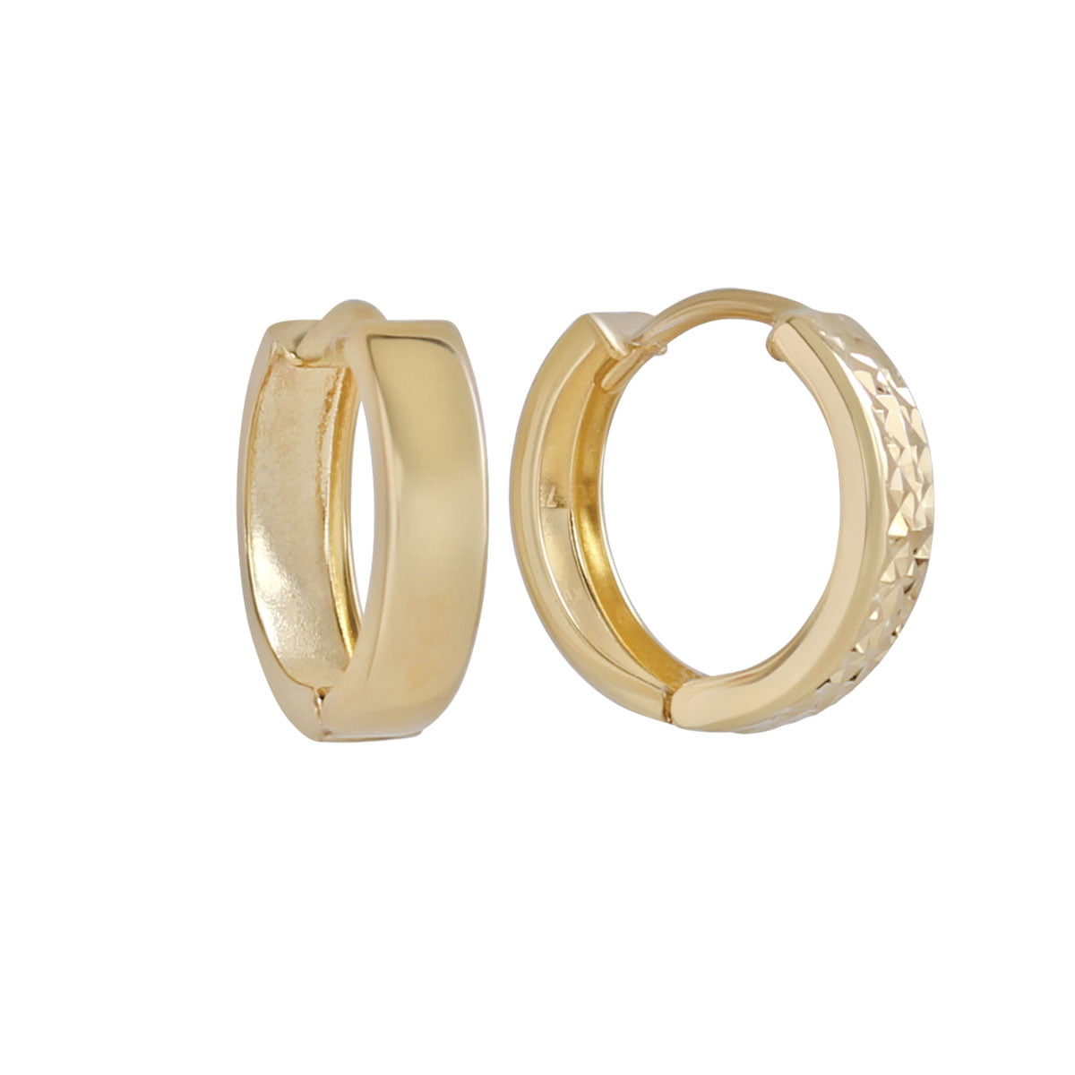 10mm yellow gold hoop earrings